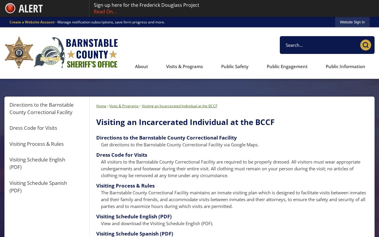 Official Barnstable County Correctional Facility identity page