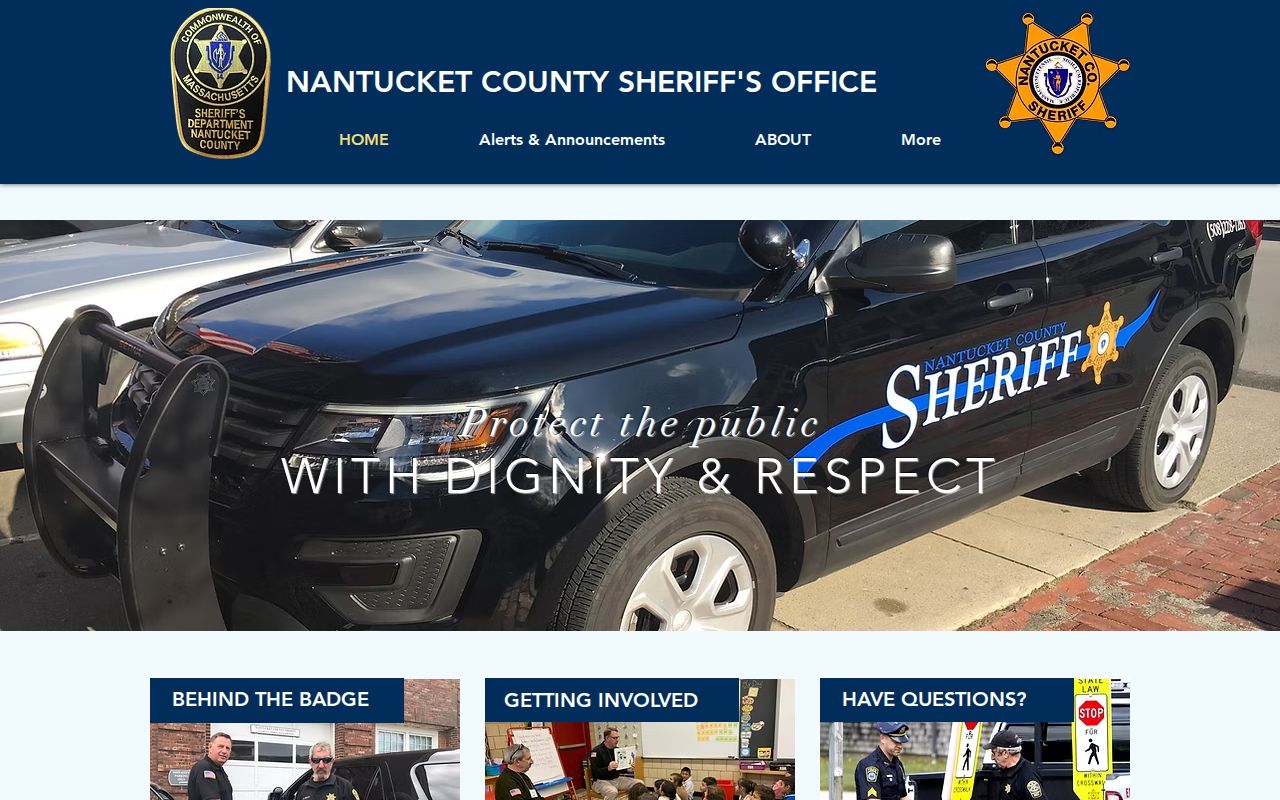 Nantucket County Sheriff prisoner transport role and office contact